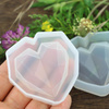 Forma silikonowa do odlewów z żywicy serce fasetowane 42x42mm
