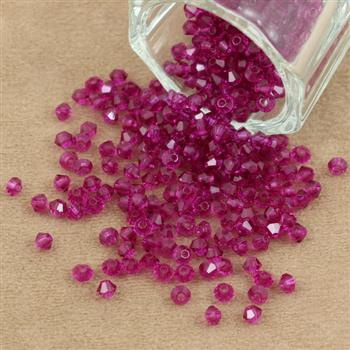 Preciosa Bicone Bead Rondelle Fuchsia 3mm [20szt]