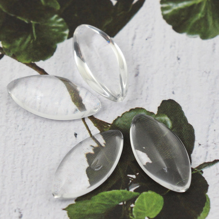 Kaboszon szklany Crystal wrzeciono 20x10mm