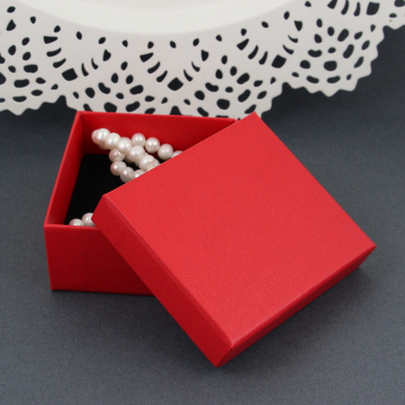 Pudełko ozdobne "PLAIN" czerwone 8x7x4cm