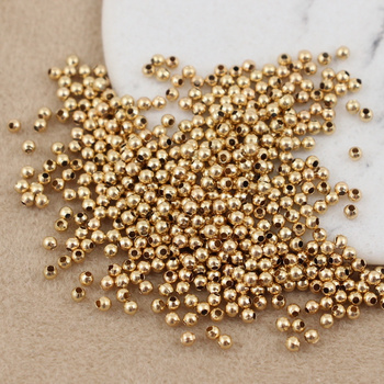 Przekładka kula stal szlachetna pozłacana 2mm/0,8 [500szt]