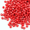 Fire Polish 4mm Opaque Red Silver Splash [20szt]