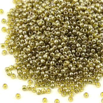 Toho Round 11/0 Gold-Lustered Green Tea [10g]