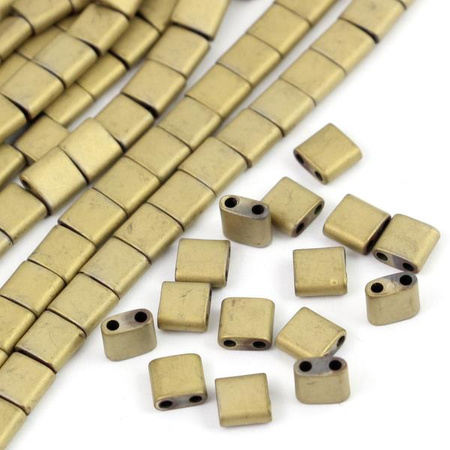 Hematyt mosiężny MAT tile 6mm
