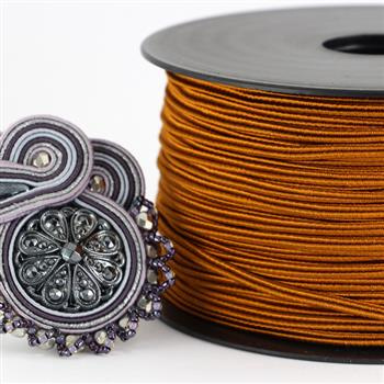 Sznurek sutasz acetat ITALY 2,5mm brandy [1metr]