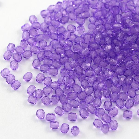 Fire Polish 3mm Crystal Solger Dark Purple [40szt]