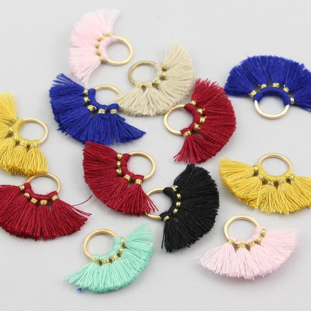 Chwost wachlarz na kółku bordowy 30x20mm