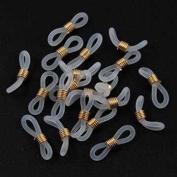 Silikonowa końcówka do okularów biała/złota