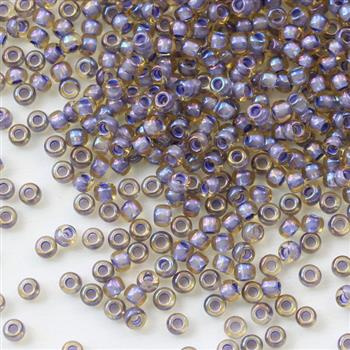 Toho Round 11/0 Inside-Color LT Topaz/Opaque Lavender Lined [10g]