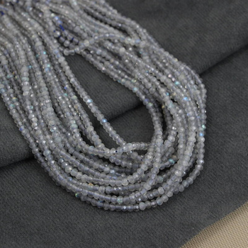 Labradoryt oponka fasetowana 3x2mm [sznur 39cm]