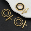 Zapięcie toggle stal szlachetna złoto-czarne 20mm