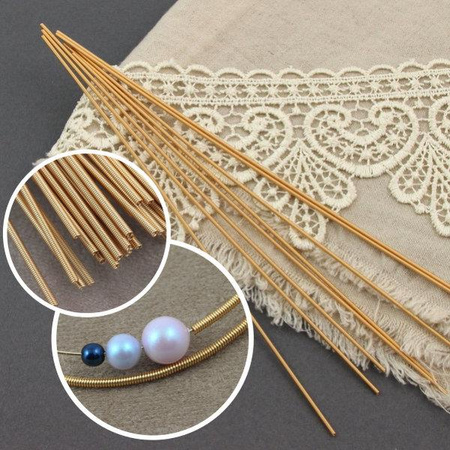 Sprężynka a la wire wrapping złota 1mm