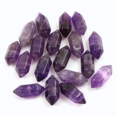 Ametyst zawieszka grot 20x9mm - otwór przez środek