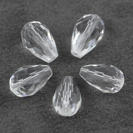 Kryształek szklany kropla fasetowana crystal 15x10mm