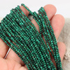 Malachit kula fasetowana 2mm [sznur 39cm]