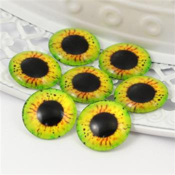 Kaboszon szklany z grafiką oko moneta 20mm