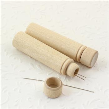 Etui na igły drewniane