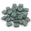Patina Brick Beads Light Topaz Turquoise 12x11mm [1szt]