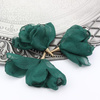 Szyfonowy kwiatek w tulejce zielony 80mm
