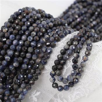 Szafir kula fasetowana 4mm [sznur 39cm]