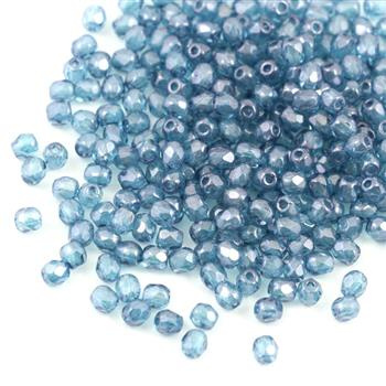 Fire Polish 3mm Crystal Baby Blue Luster [40szt]