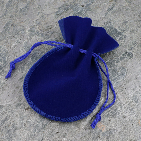 Sakiewka z weluru kobaltowa 12x9cm
