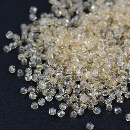Fire Polish 2mm Crystal Champagne Luster [80szt]