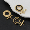 Zapięcie toggle stal szlachetna złoto-czarne 20mm