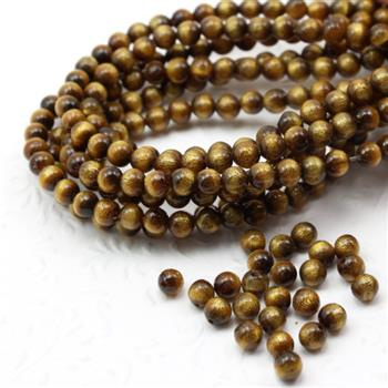 Koral złoty kula 6mm [10szt]