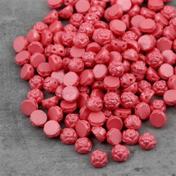 Roseta Two-Hole Cabochon Powdery Sugar Coral [15szt]