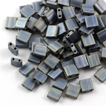 Miyuki Tila Beads 5x5x1,9mm Matted Metallic Silver Grey [30szt]