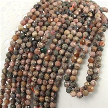 Rodochrozyt kula fasetowana 5mm [sznur 39cm]