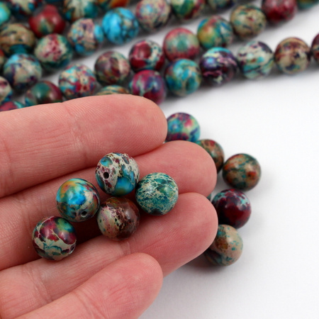 Jaspis lazurowe wybrzeże multikolor kula 10mm