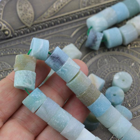 Amazonit dysk matowy 12x7mm