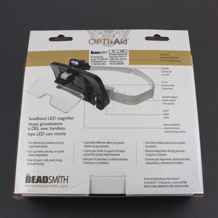 Lupa czołowa podświetlana z kompletem 5 wymiennych soczewek