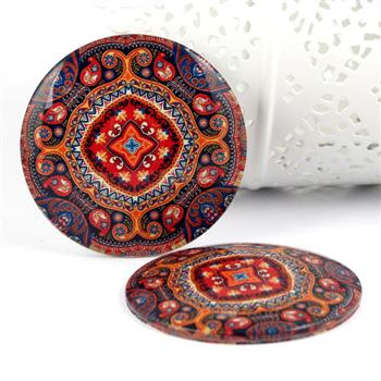 Kaboszon szklany z grafiką moneta 58mm