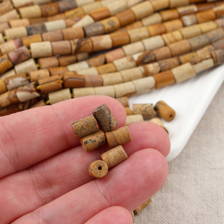 Jaspis krajobrazowy wałek 8x6mm