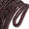 Granat kula fasetowana 4mm [sznur 38cm]