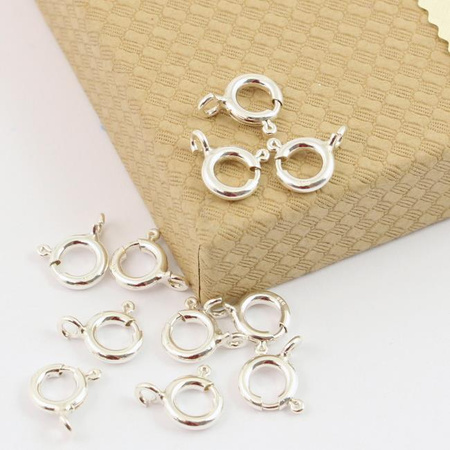 Zapięcie srebrne okrągłe federing 7mm Ag925