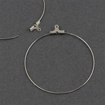 Baza kolczyka stal szlachetna srebrne koło 45mm [para]