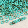 Akrylowe ogniwa do tworzenia łańcuszka turkusowe 13x10mm [20szt]