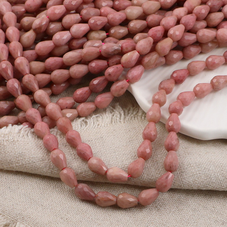 Rodonit kropla fasetowana 8x6mm