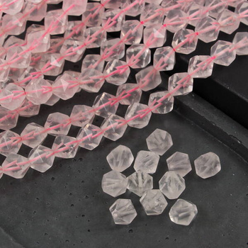 Kwarc różowy kula fasetowana 10mm