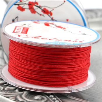 Sznurek nylonowy czerwony 0,6mm [szpula 45m]