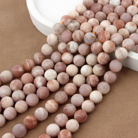 Kamień słoneczny kula MAT gładka 10mm