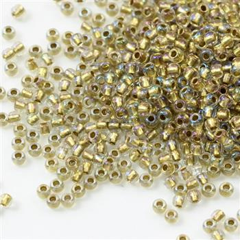 Toho Round 11/0 Inside Color Crystal/Gold Lined [10g]