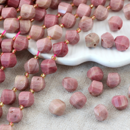 Rodonit kula twist fasetowana 10mm