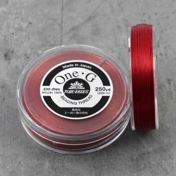 One-G nici nylonowe Red 0,25mm [szpula 229m]