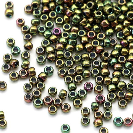 Toho Round 8/0 Higher-Metallic Iris Olivine [10g]