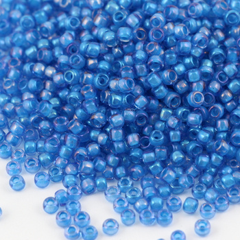 Toho Round 8/0 Inside-Color Lt Sapphire/Opaque Blue-Lined [10g]